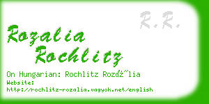rozalia rochlitz business card